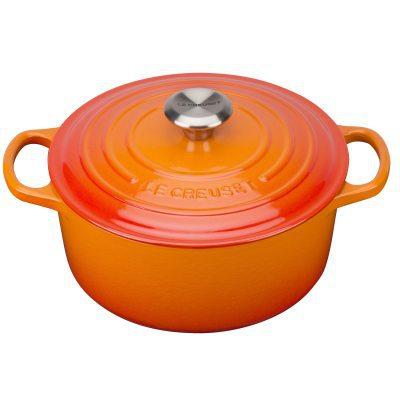 Le Creuset Volcanic Signature Cast Iron Round med lock 4.2 L 24 cm