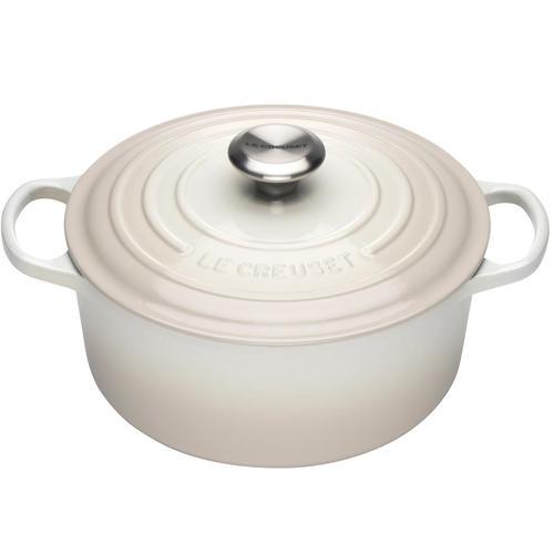 Le Creuset Meringue Signature Cast Iron Round med lock 4.2 L 24 cm