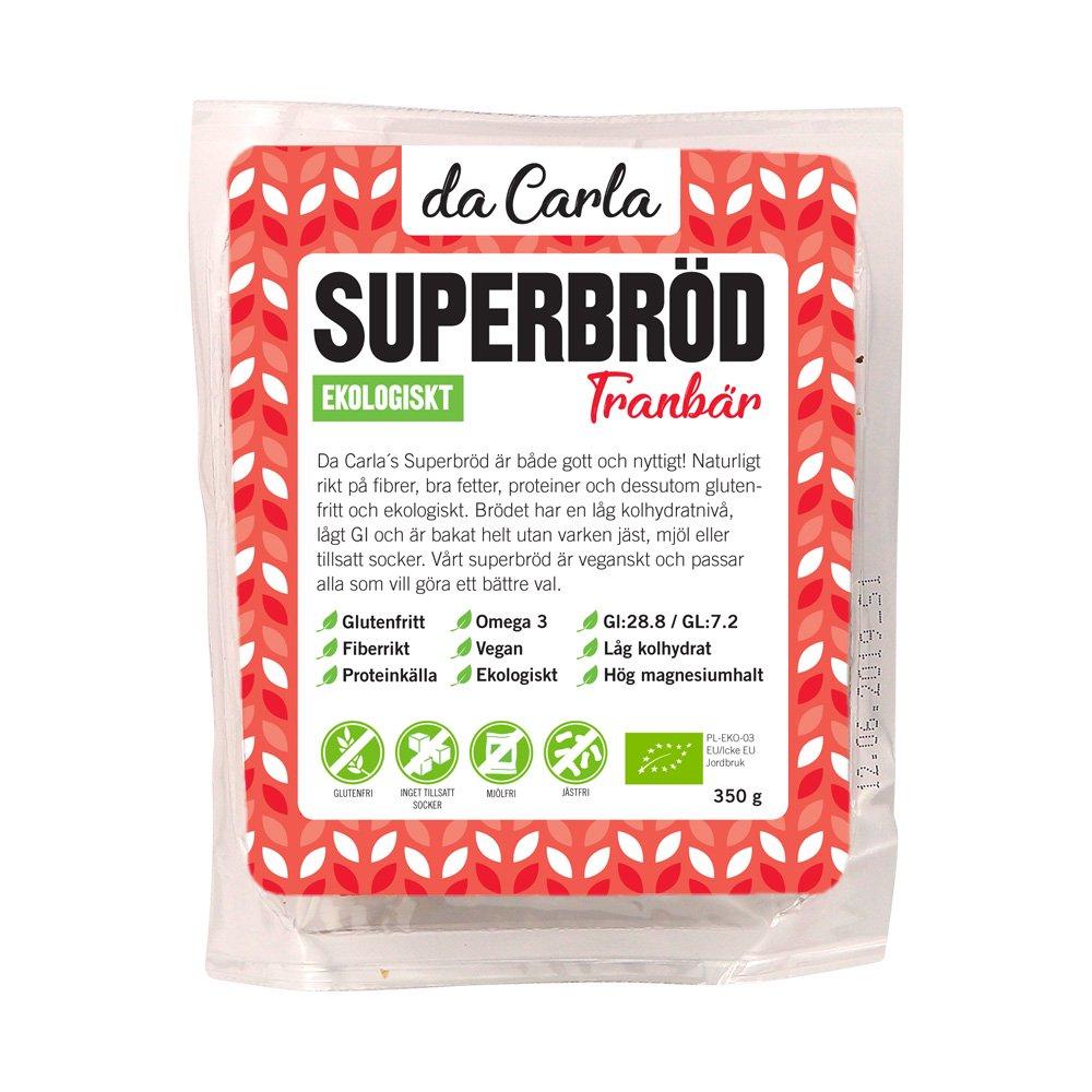 Da Carla Superbröd Tranbär 350g
