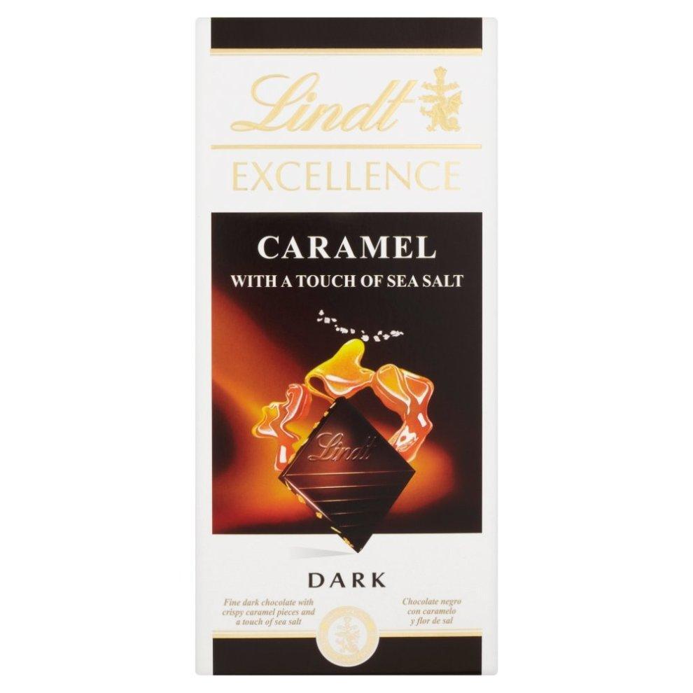Lindt Excellence Caramel with a Touch of Sea Salt Dark Chocolate Bar 100g