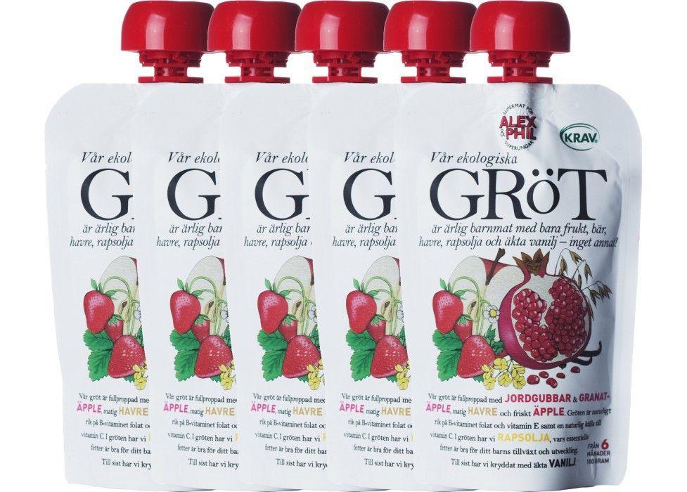 Alex & Phil Organic Strawberry Porridge 100g 5pack
