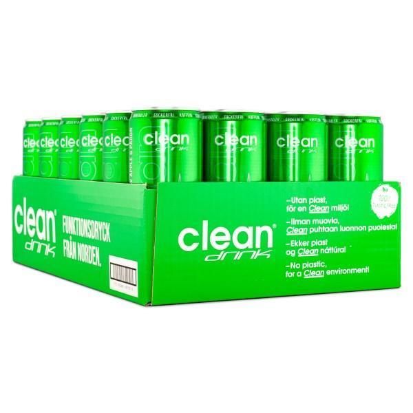 Clean Drink Äpple/Päron, Koffein, 24-pack