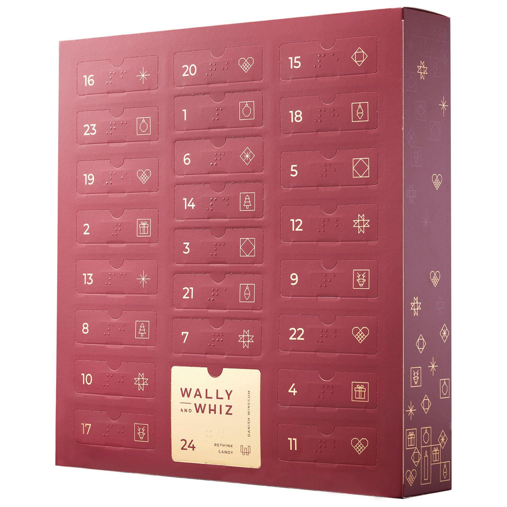 Wally and Whiz Wine Gum Christmas Calendar 2022 Red