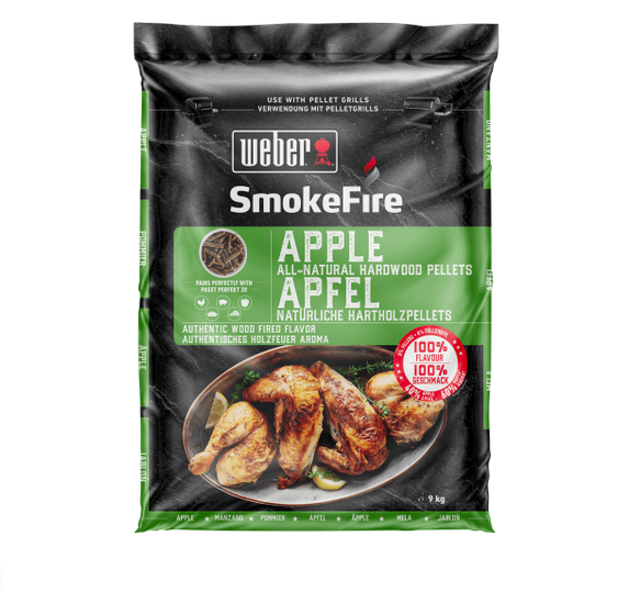Weber Smokefire Apple All-Natural Hardwood Pellets 9kg