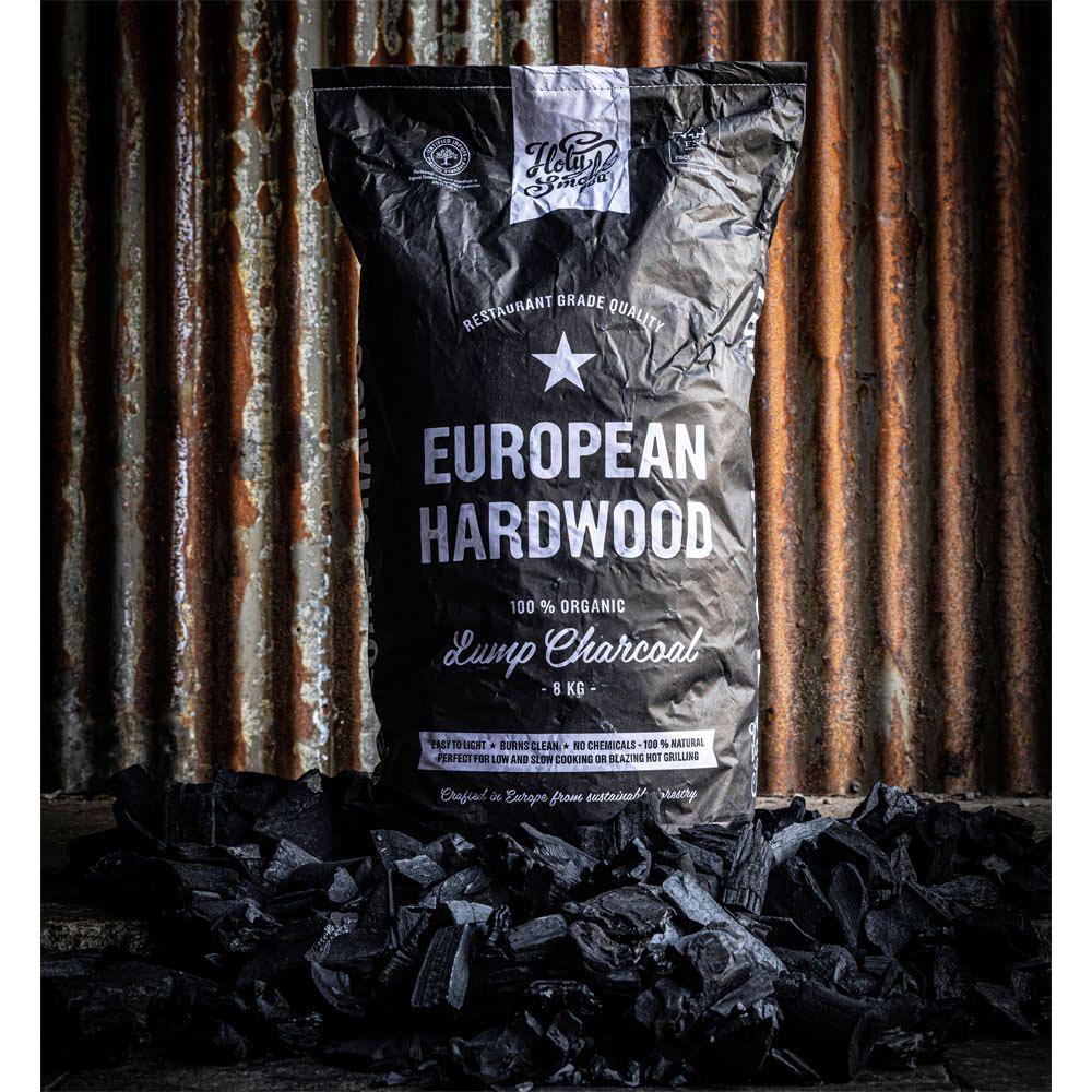 8 kg - grillkol lump charcol - större bitar ? Holy Smoke BBQ