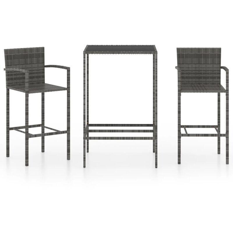 vidaXL 3064838 Bargrupp, 1 Bord inkl. 2 Stolar