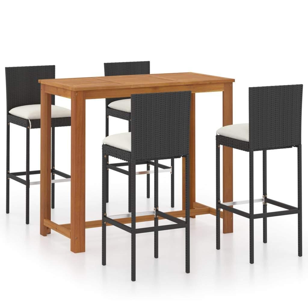 vidaXL 3067990 Bargrupp, 1 Bord inkl. 4 Stolar