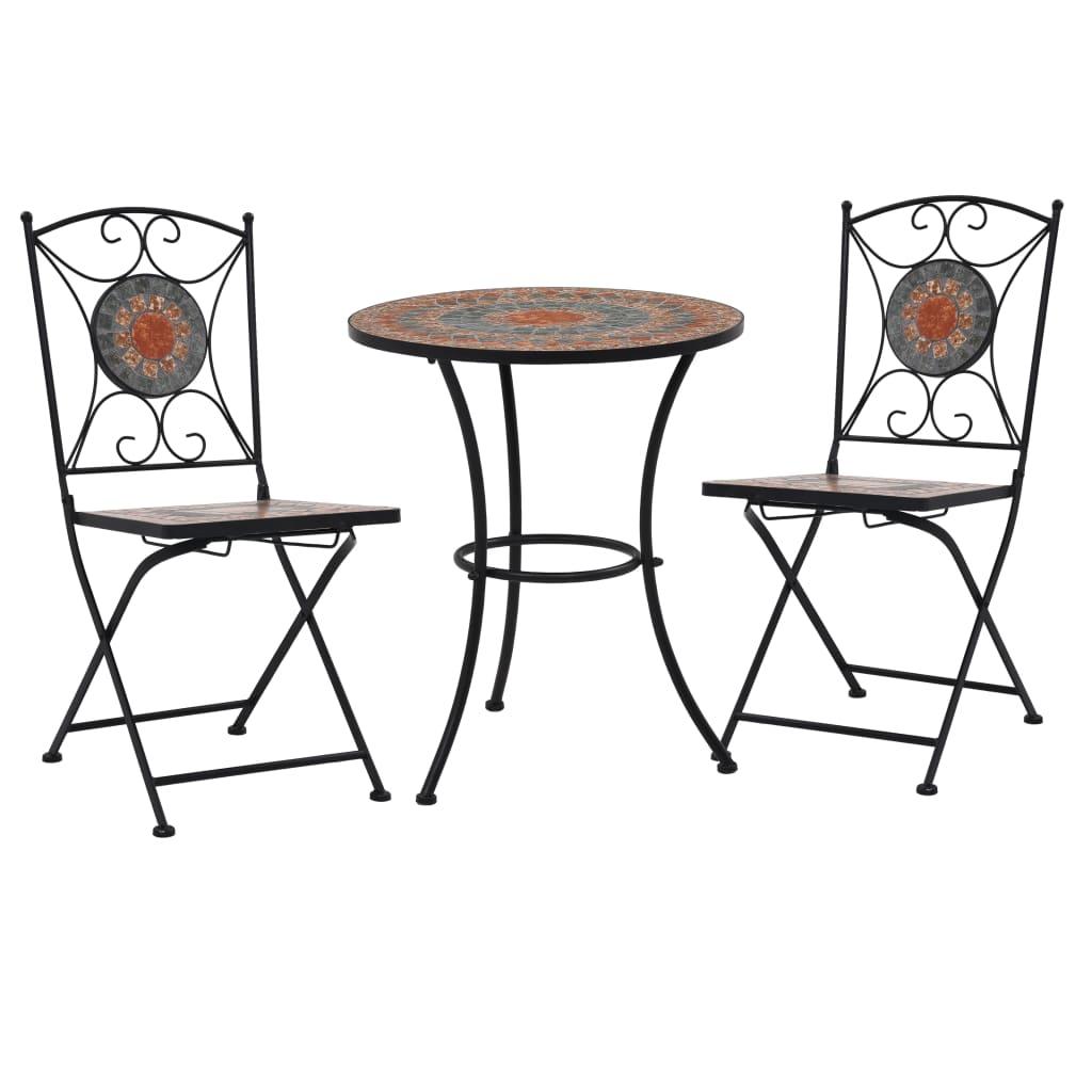 vidaXL 279691 Caféset, 1 Bord inkl. 2 Stolar