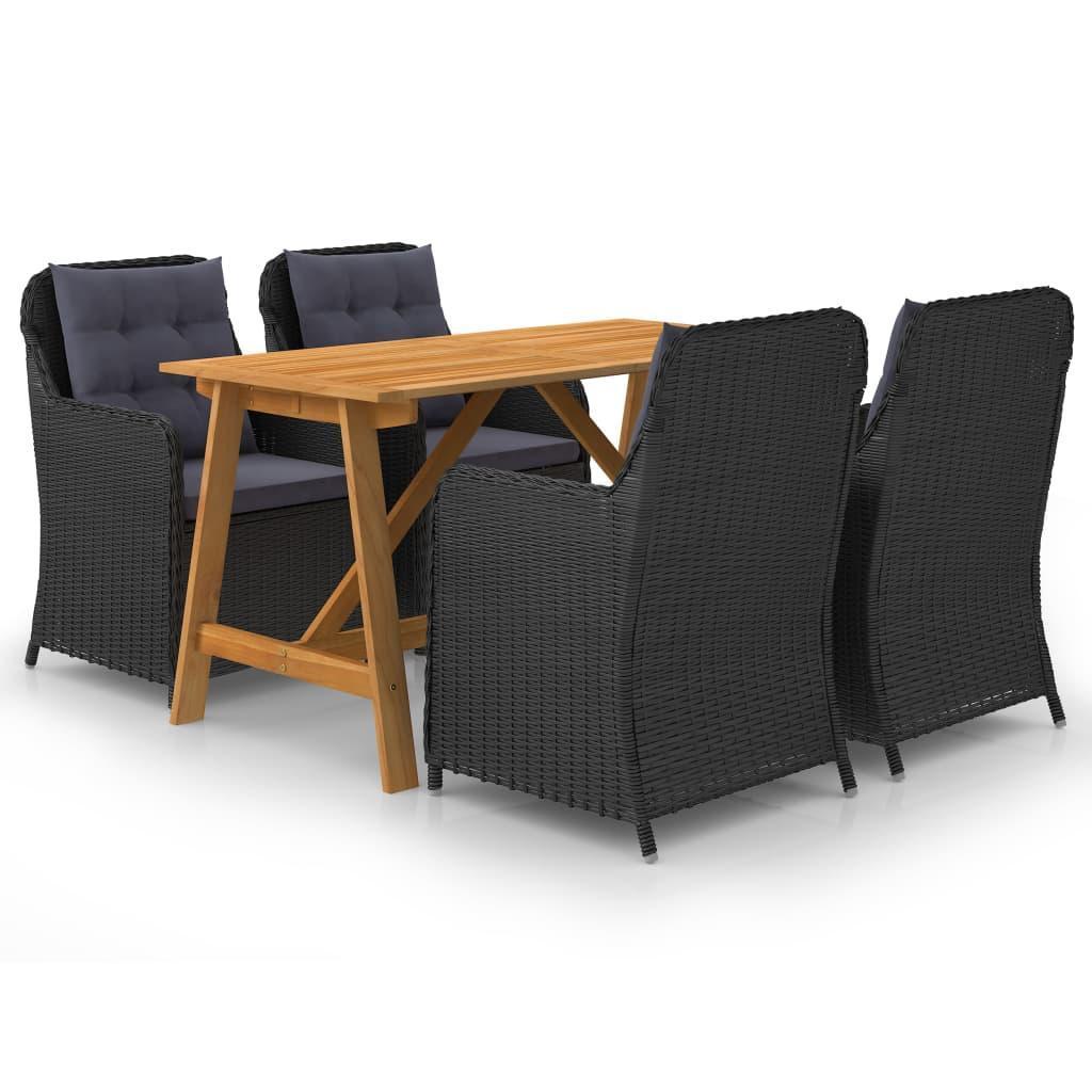 vidaXL 3068772 Matgrupp, 1 Bord inkl. 4 Stolar