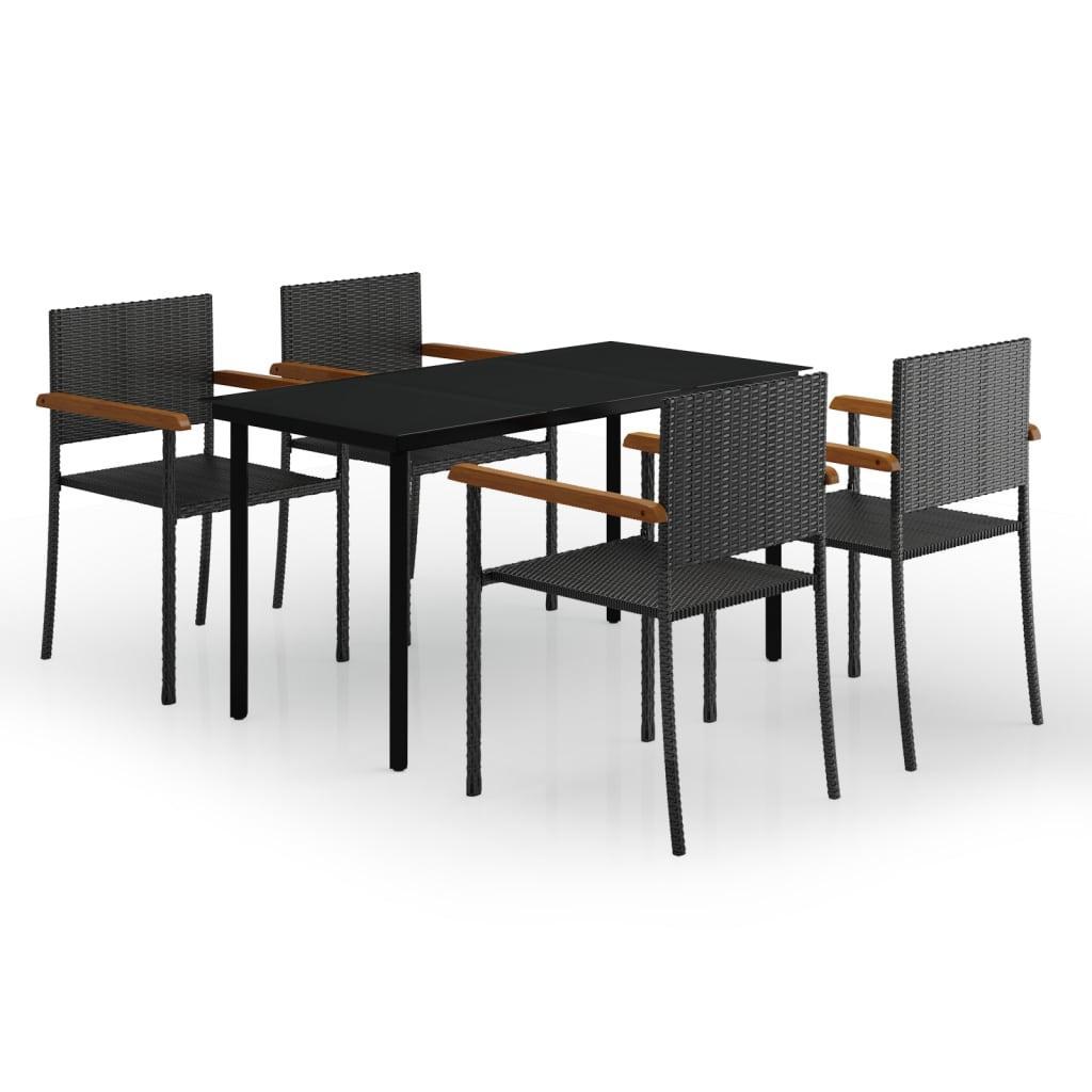 vidaXL 3099415 Patio Dining Set, 1 Table incl. 4 Chairs