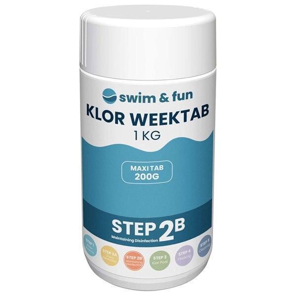 Swim & Fun Weektab Slow Chlorine Tablets 200g 1kg