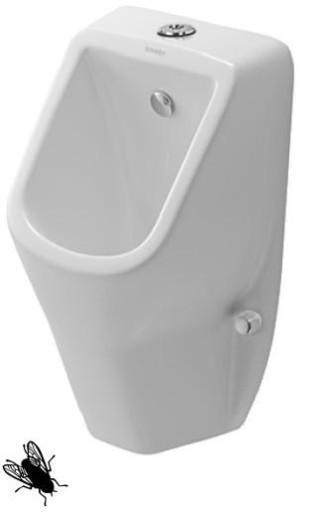 Duravit D-Code urinal med vattenanslutning i toppen, vit med fluga