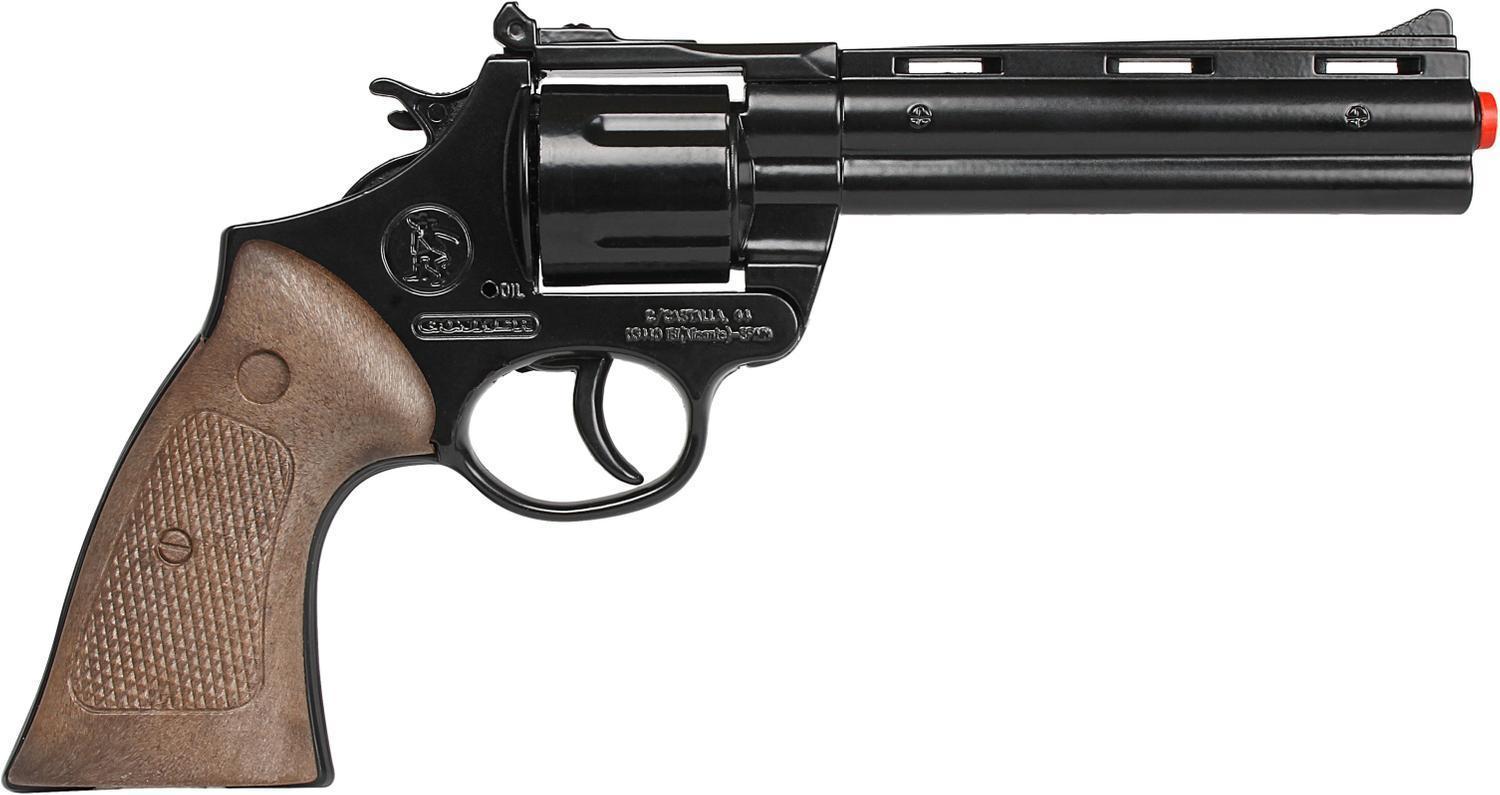 Gonher Knallpulver 123/6 Polisrevolver 12 Skott Leksaksvapen