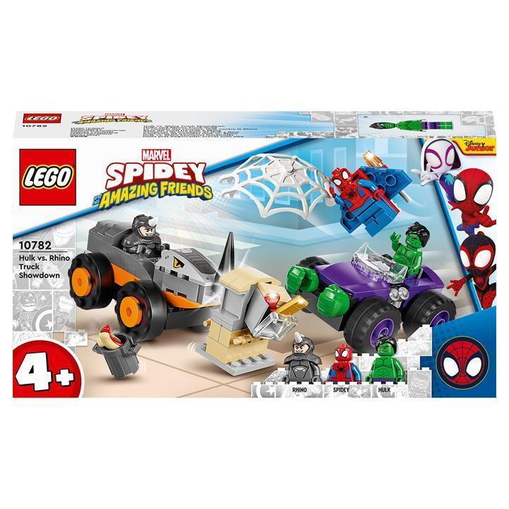 Lego Marvel Spidey Amazing Friends Hulk vs Rhino Truck Showdown 10782