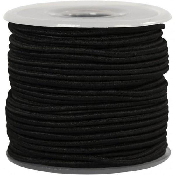 Creativ Company Elastiskt Snöre 2 mm 25 m Svart
