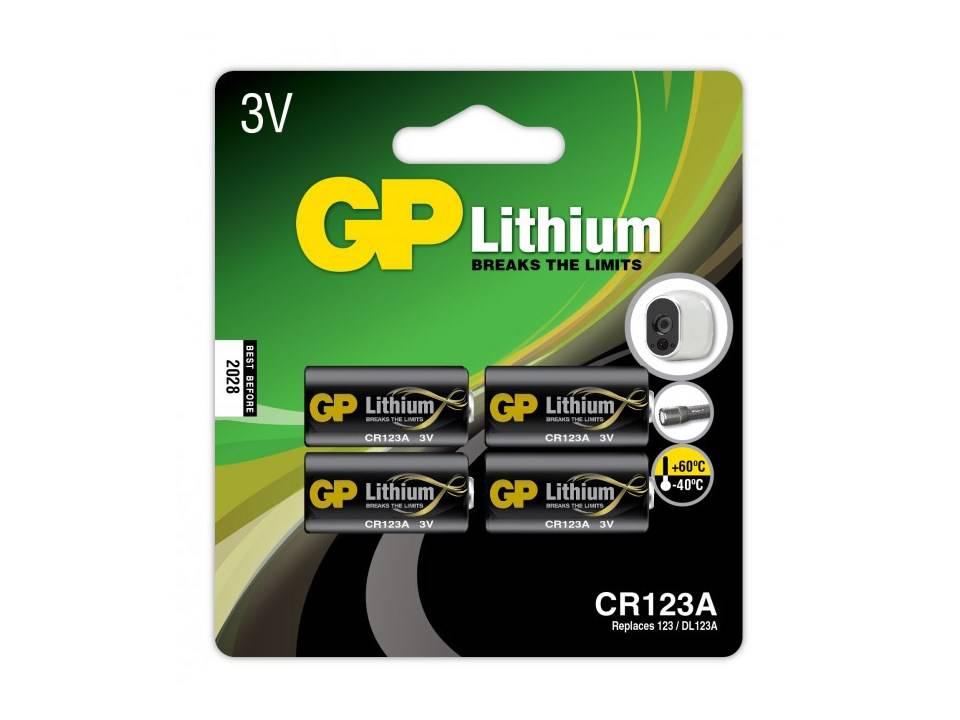 GP Batteries CR123A 4-pack