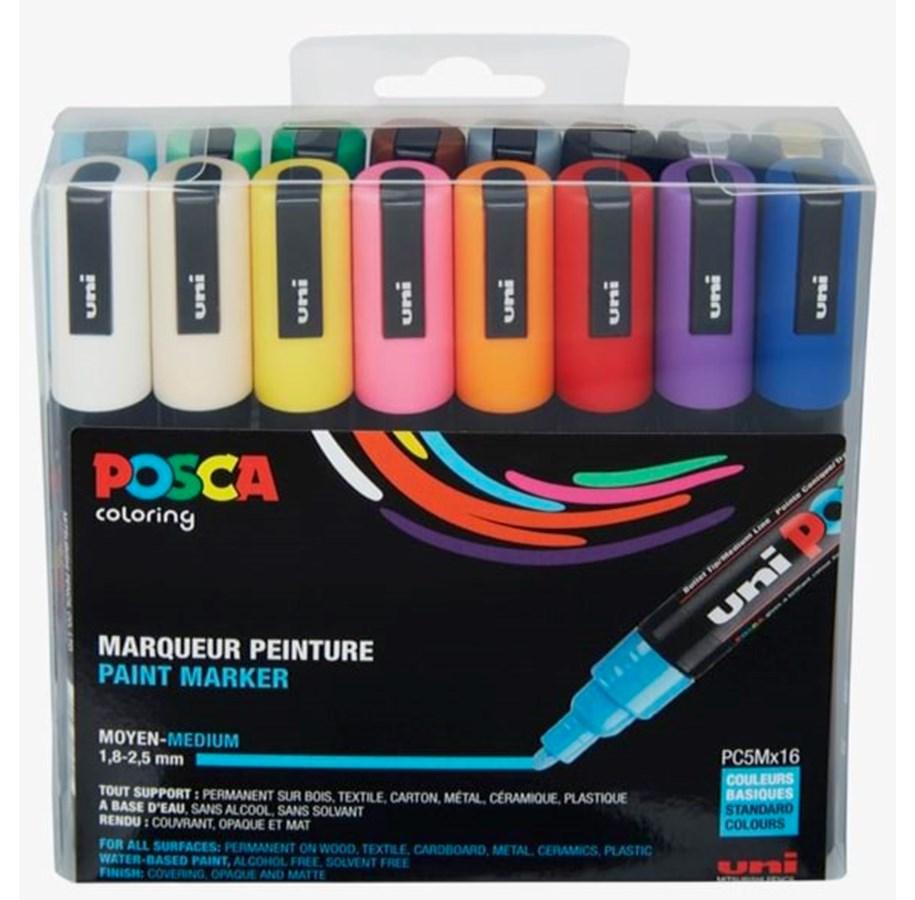 Uni Posca PC-5M Medium Bullet 16-pack