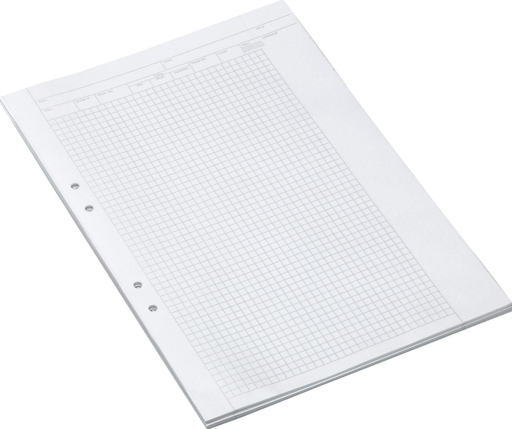 Bantex Provskrivningsblad A3 rutat 5x5mm 250/FP