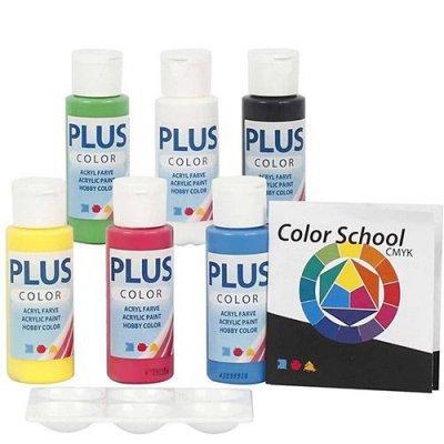 Plus Acrylic paint Set Primary Color 6-pack