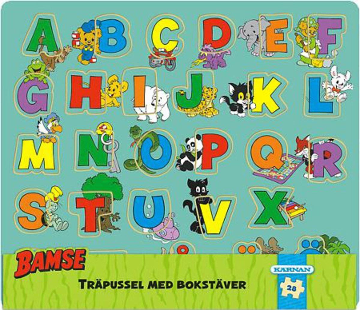 Kärnan Teddy Bear ABC Wooden Puzzle 28 Pieces
