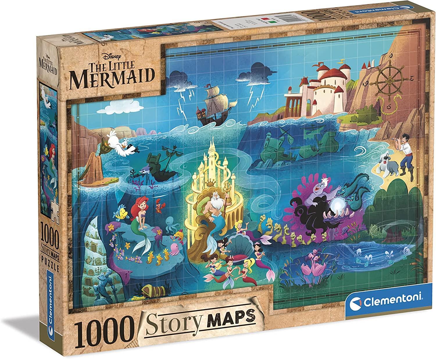 Clementoni Disney The Little Mermaid Story Maps 1000 Pieces