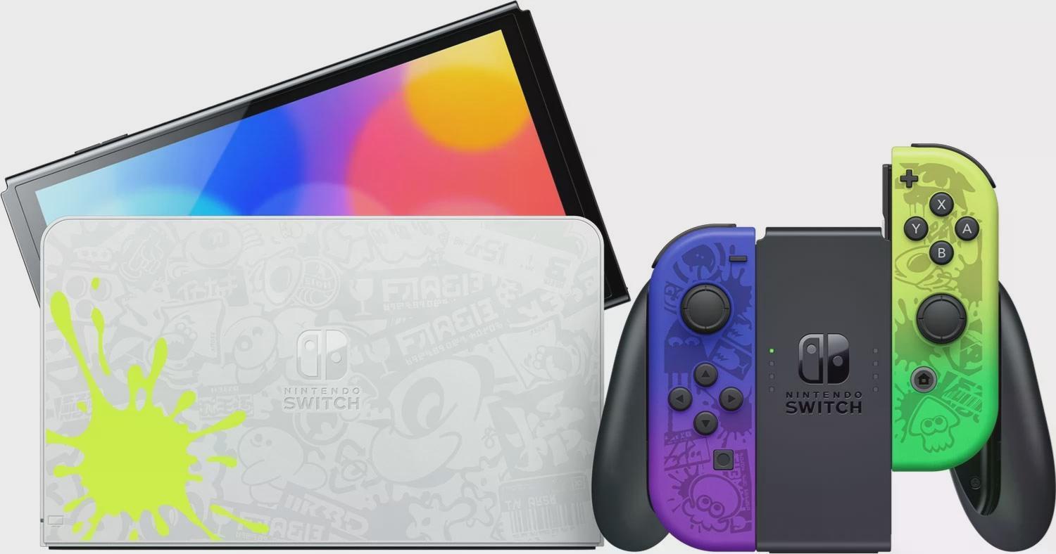 Nintendo Switch OLED Model - Blue/Yellow- Splatoon 3 Edition