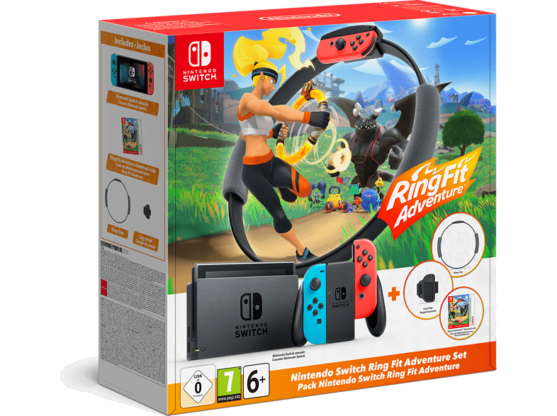 Nintendo Switch - Red/Blue - Ring Fit Adventure Set