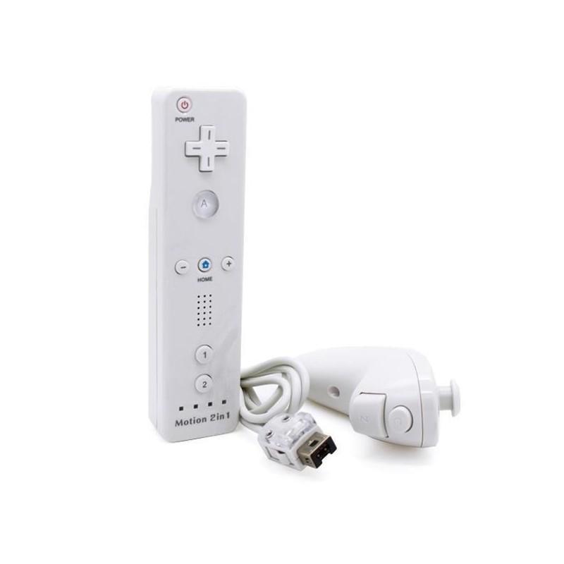 MTK Nintendo Wii Motion Plus Remote + Nunchuck - White