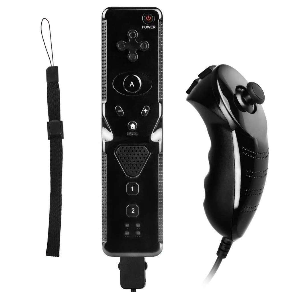 INF Wii/Wii U Remote and Nunchuk Controller - Black
