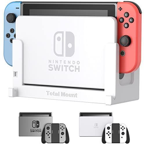 TotalMount Väggfäste Nintendo Switch OLED-konsol med värmehantering säkerhetsklämma vit 0102
