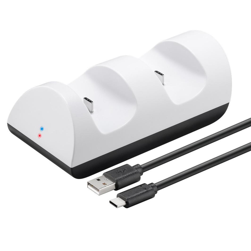 Goobay PS5 Dual Controller Charge Dock - White