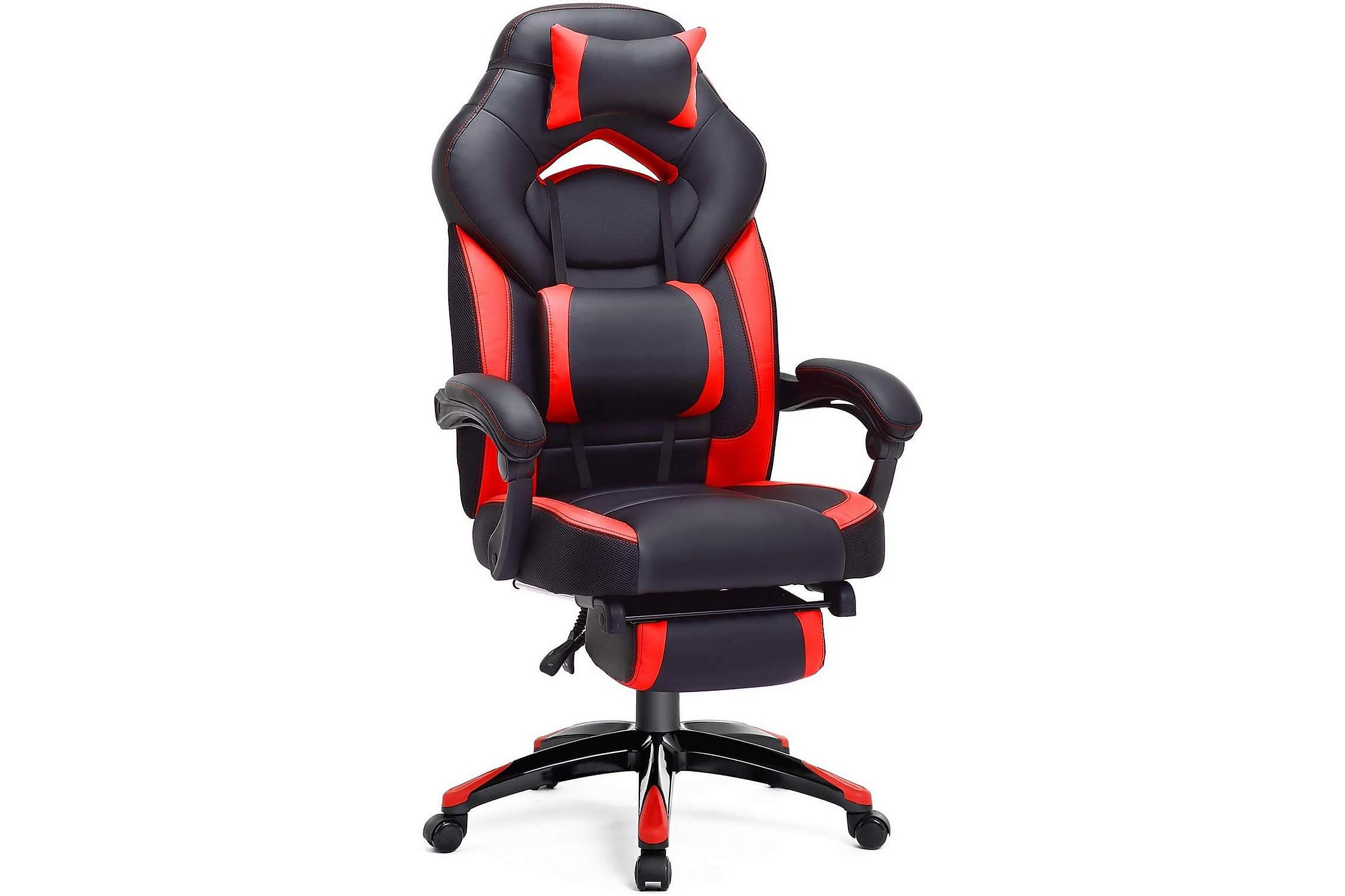 Songmics Racing Style Footrest Gaming Chair - Black/Red