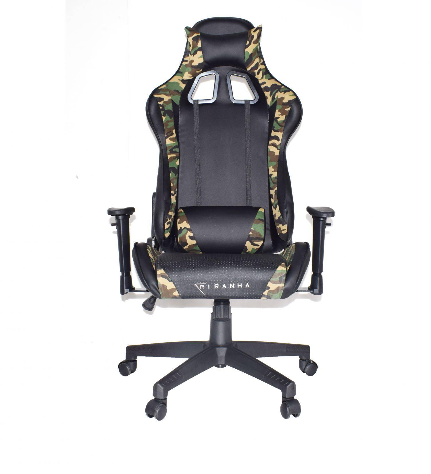 Piranha Bite Gaming Chair - Black/Green Camo