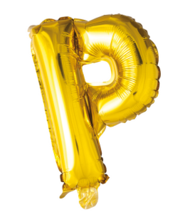 Hisab Joker Foil Ballon Letter P Gold