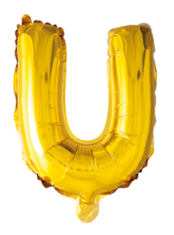 Hisab Joker Foil Ballon Letter U Gold