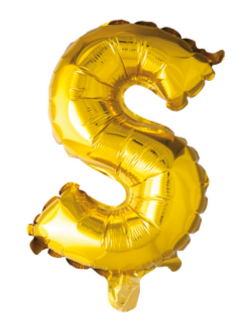 Hisab Joker Foil Ballon Letter S Gold