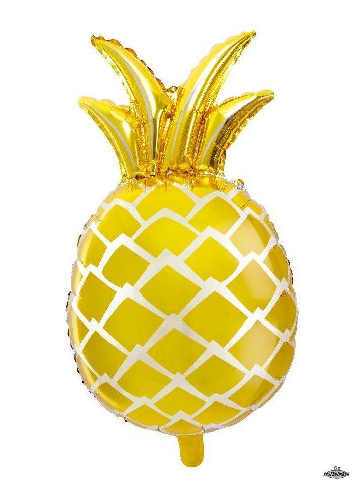 PartyDeco Foil Ballon Pineapple Gold