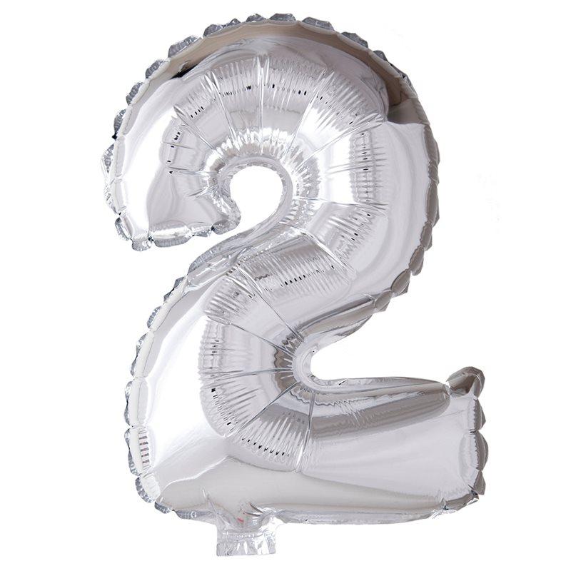 Hisab Joker Foil Ballon Number 2 Silver