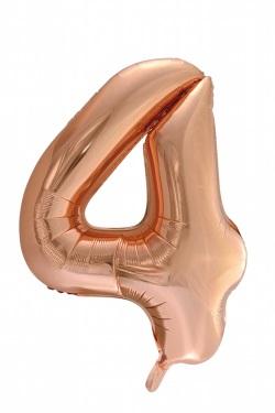 Hisab Joker Foil Ballon Number 4 Rose Gold