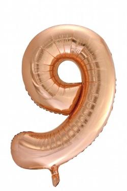 Hisab Joker Foil Ballon Number 9 Rose Gold