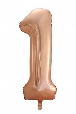 Hisab Joker Foil Ballon Number 1 Rose Gold