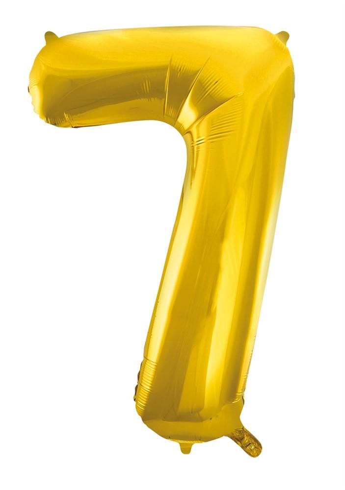 Hisab Joker Foil Ballons Number 7 Gold