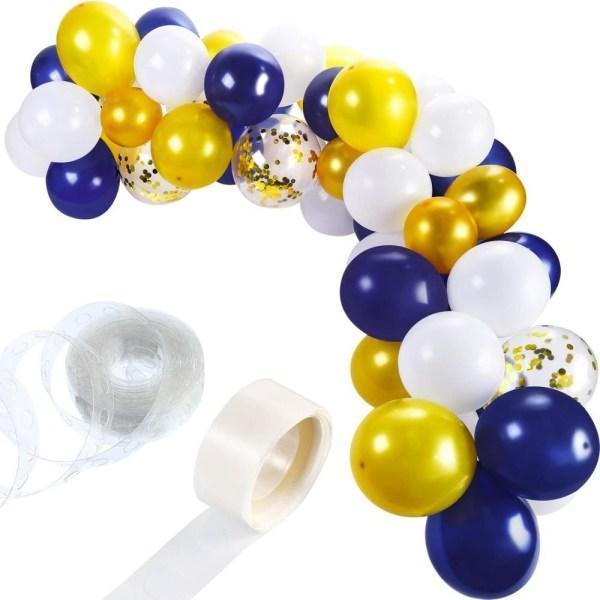 BakeCake Ballongbåge Royal Blue/Blå/Guld