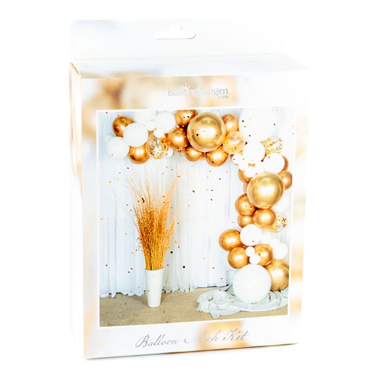 Balloon Arches Gold/Chrome