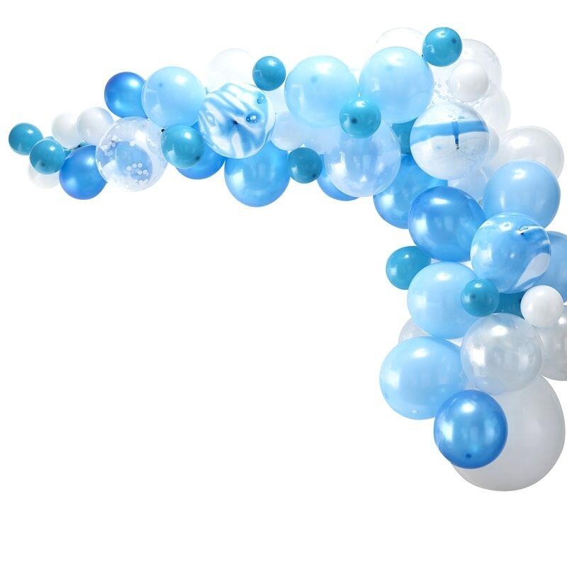 Ginger Ray Balloon Arch Kit Blue/White 70-pack