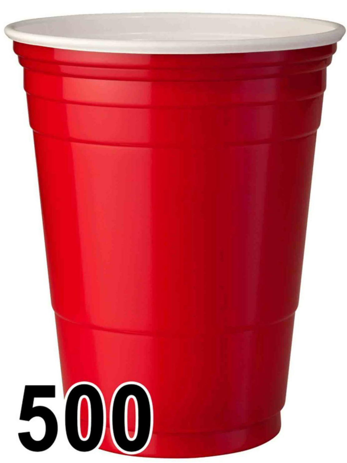Plastic Cup Red 500-pack