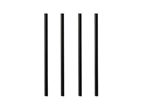 Papstar Pure Cocktail Straws Black 500-pack