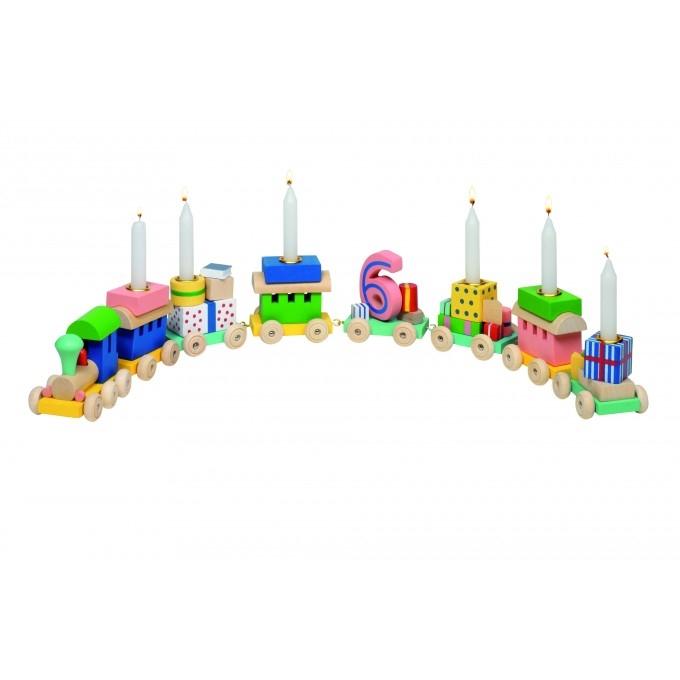Goki Birthday Train Loco & 7 Trailers