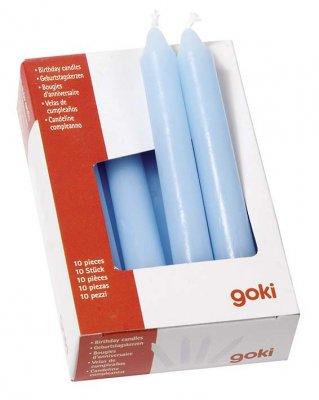Goki Birthday Train Candles Blue 10-pack