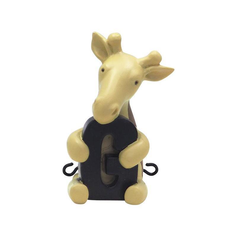 Kids by Friis Birthday Trains Giraffe G Letter Beige/Black